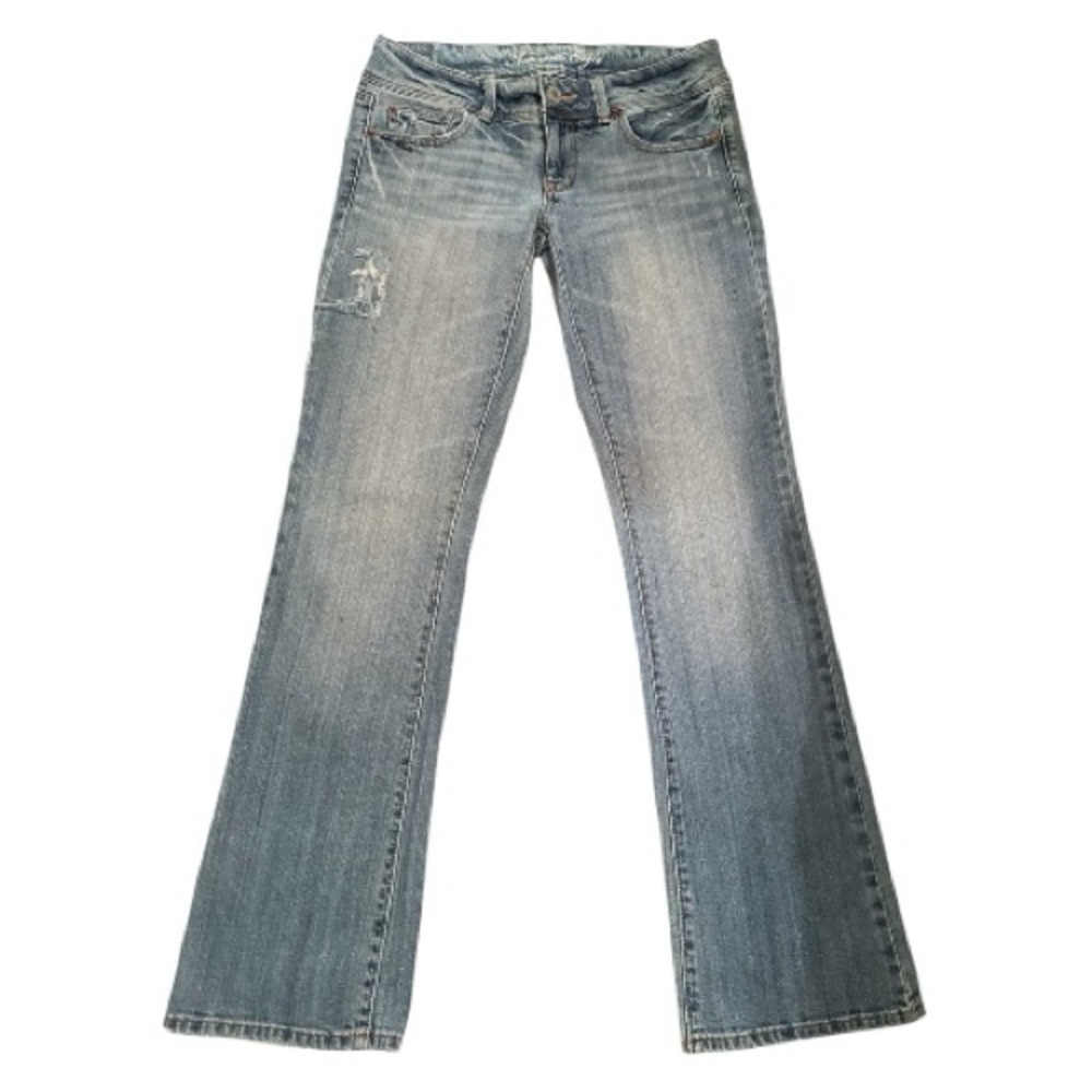 A&E Vintage Y2K Low Rise Light Wash Blue Slim Boot Flare Jeans